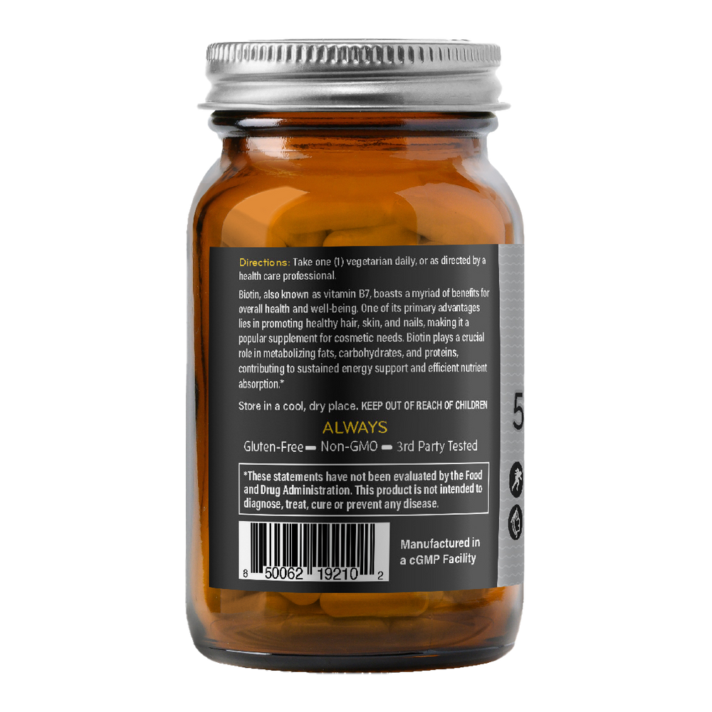 
                  
                    Biotin 5,000 mcg
                  
                