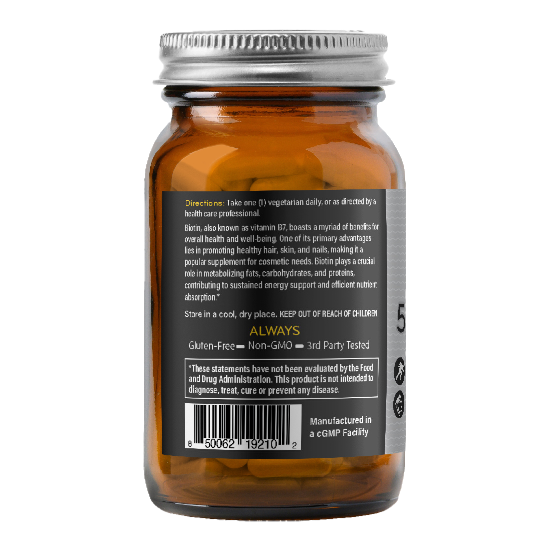 
                  
                    Biotin 5,000 mcg
                  
                